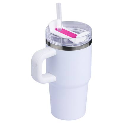 Large Capacity The Quencher H2.O Flowstate Tumbler with Handle | Stanley Create D309N - Double-Wall Vacuum Insulated Travel Tumbler with Straw Detail