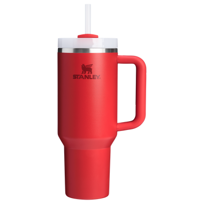 Insulated Travel The Quencher H2.0 Flowstate Tumbler D050X - 40oz Large Capacity Car-Cup Friendly Quencher - Chili Red