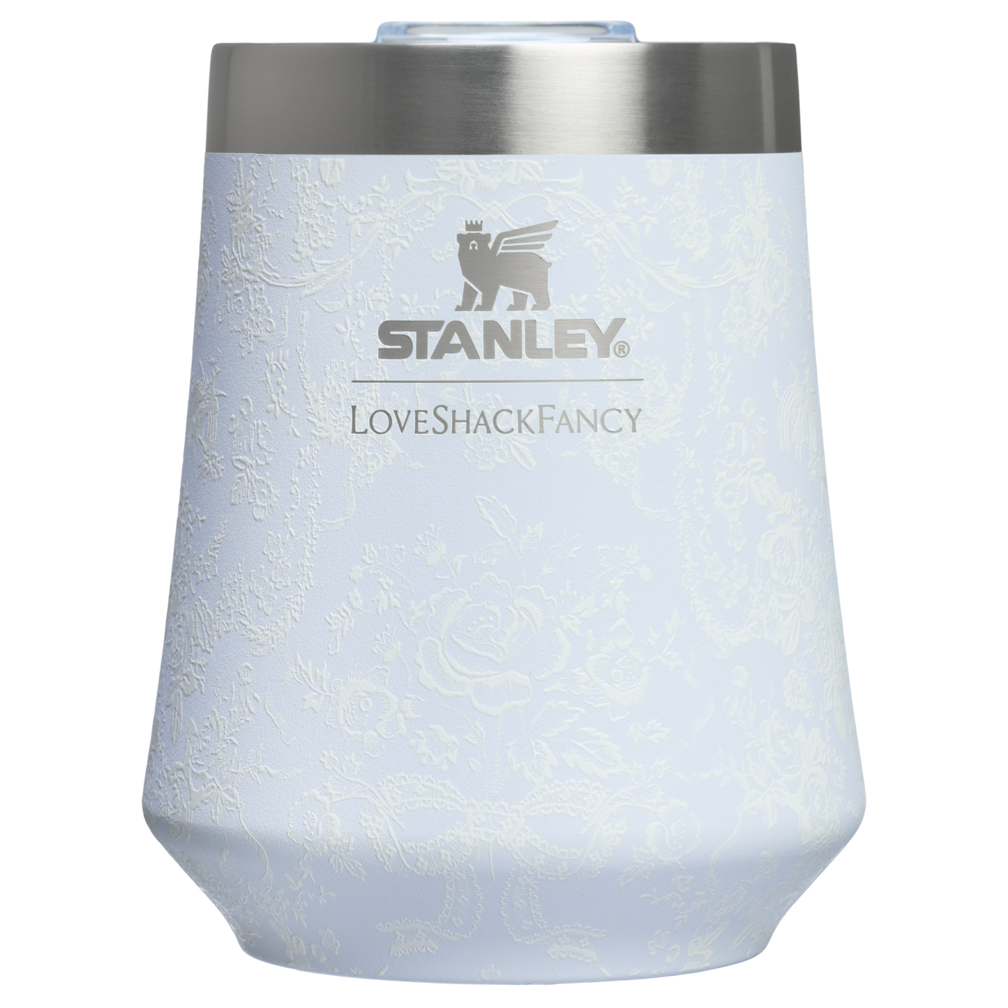 Flavor-Preserving Stanley 1913 x LoveShackFancy Holiday Reserve Wine Tumbler D204X - Premium Insulated Egg-Shaped Wine Glass for Outdoors - Baby Bow Pink Peppermint