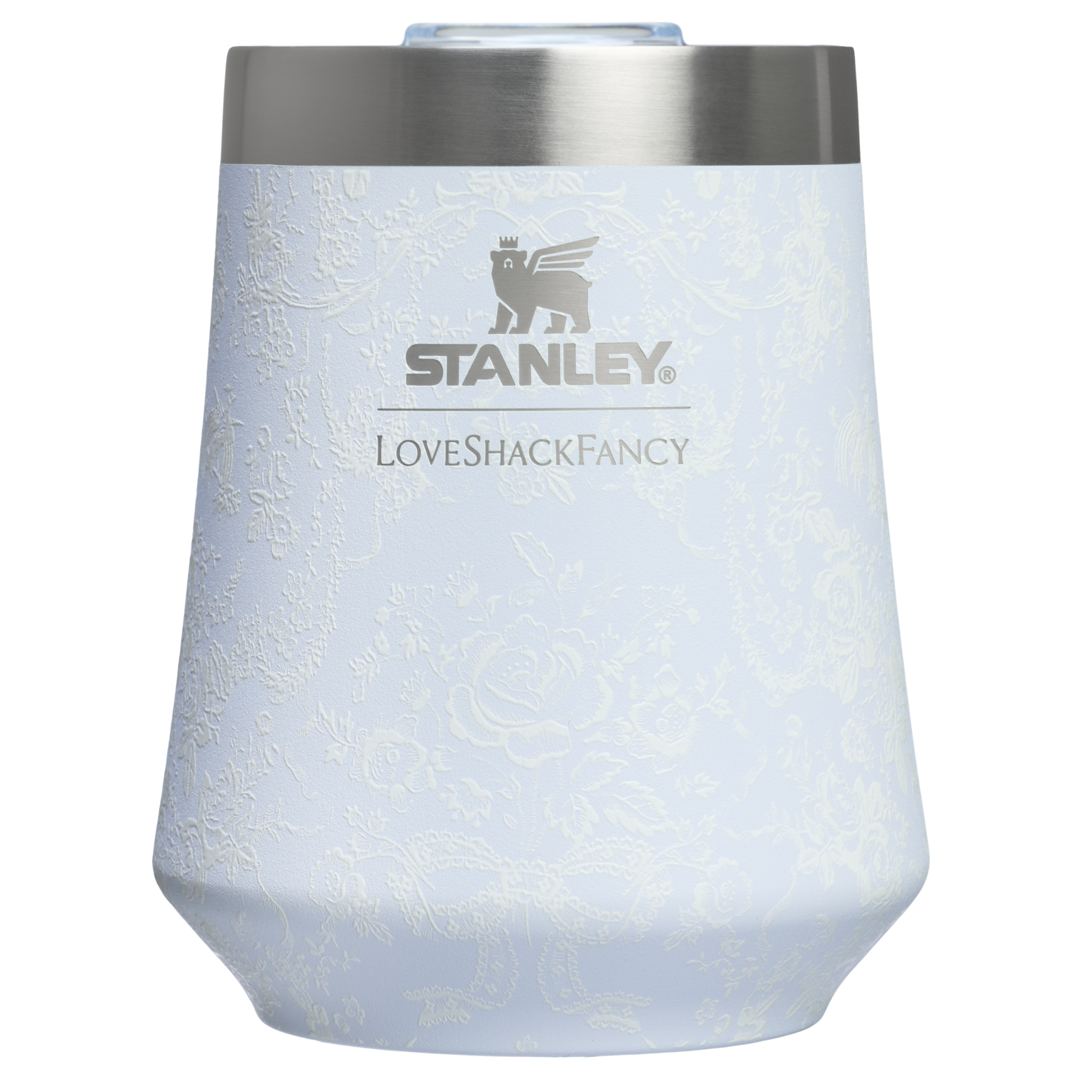 Flavor-Preserving Stanley 1913 x LoveShackFancy Holiday Reserve Wine Tumbler D204X - Premium Insulated Egg-Shaped Wine Glass for Outdoors - Baby Bow Pink Peppermint