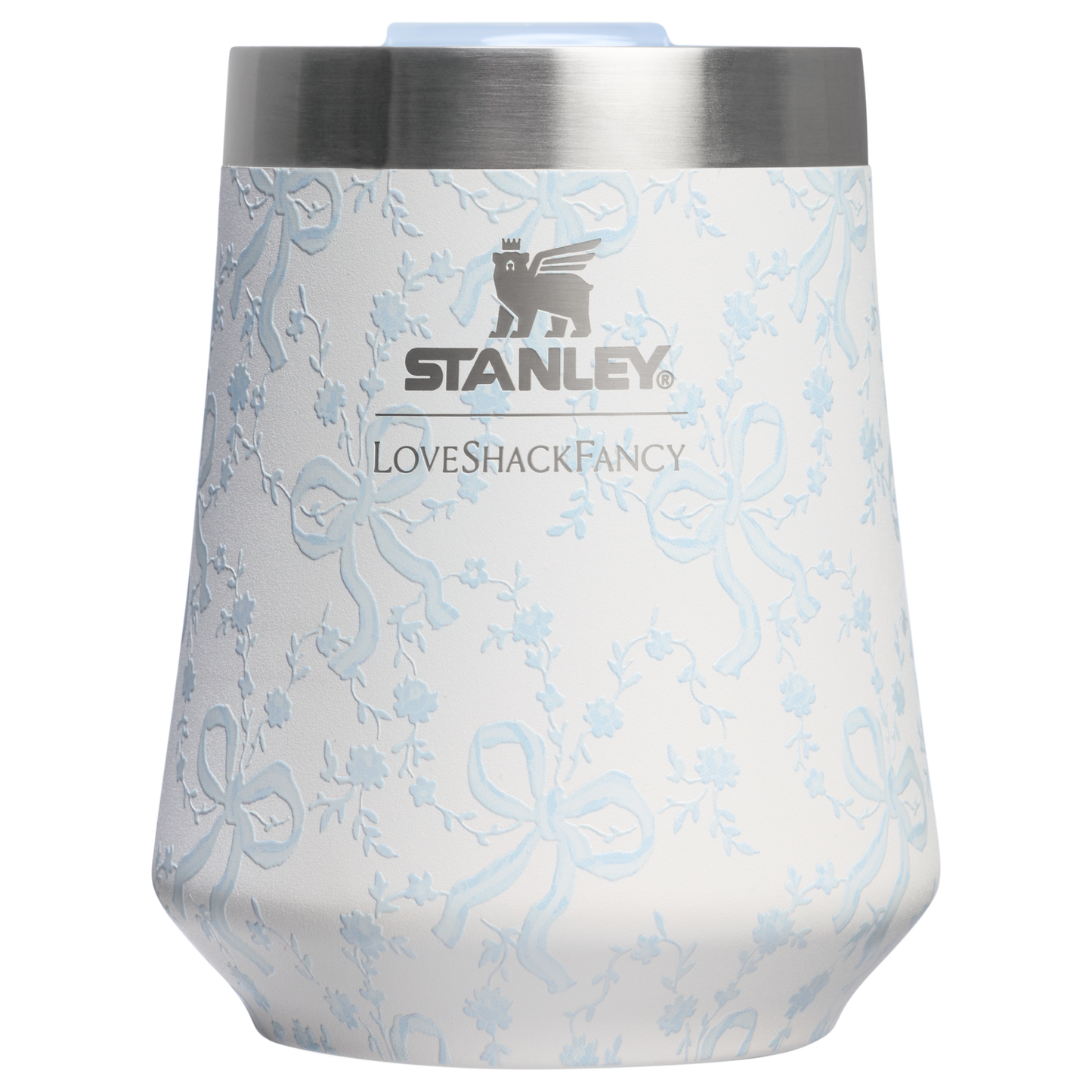 Premium Matte Stanley 1913 x LoveShackFancy Holiday The Reserve Wine Tumbler Set | 2-pack D205C - Premium Insulated Egg-Shaped Wine Glass for Outdoors Detail