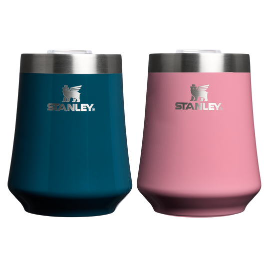 Premium Matte The Reserve Wine Tumbler | 2-pack D175D - Shatterproof Flavor-Preserving Cocktail Tumbler with Lid - Ponderosa Gloss/Port Shimmer