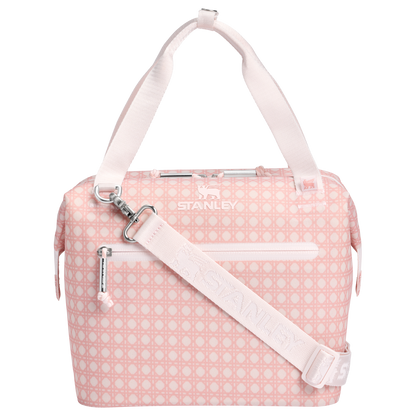 Leak-Proof Insulated The All Day Julienne Mini Cooler D349V - Compact All-Weather Soft-Sided Cooler Backpack - Rose Quartz Rattan