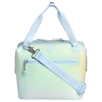 Heavy-Duty Tote The All Day Julienne Mini Cooler D052R - Julienne Series Portable Picnic Chiller Tote - Sunrise Spiral