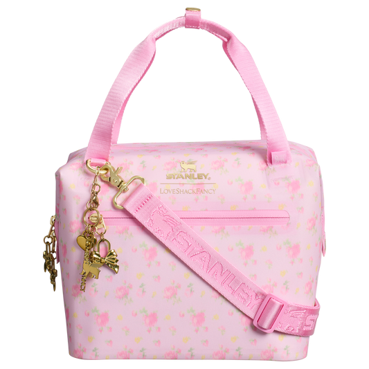 Leak-Proof Insulated Stanley 1913 x LoveShackFancy All Day Julienne Mini Cooler D150B - Compact All-Weather Soft-Sided Cooler Backpack - Ibiza Sunset