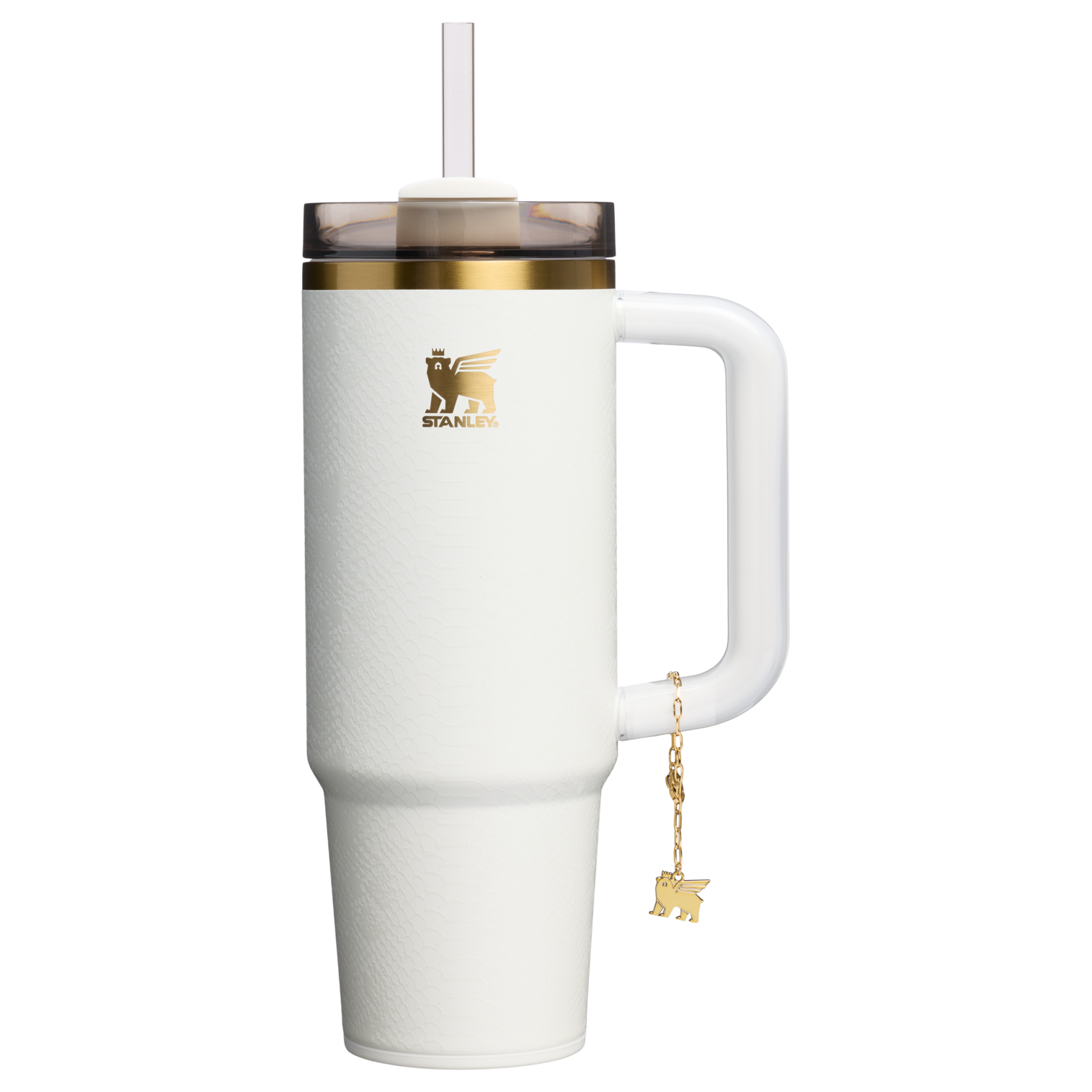 Insulated Travel The Quencher Luxe H2.0 Flowstate Tumbler D171F - 40oz Large Capacity Car-Cup Friendly Quencher - Pale Stone Snakeskin