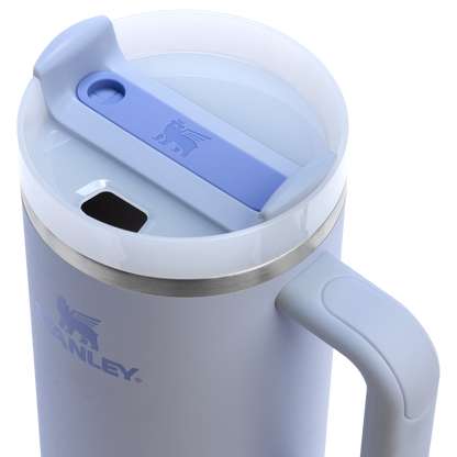 Splash-Resistant FlowState The Quencher H2.0 Flowstate Tumbler  | Stanley Create D332L - Double-Wall Vacuum Insulated Travel Tumbler with Straw Detail
