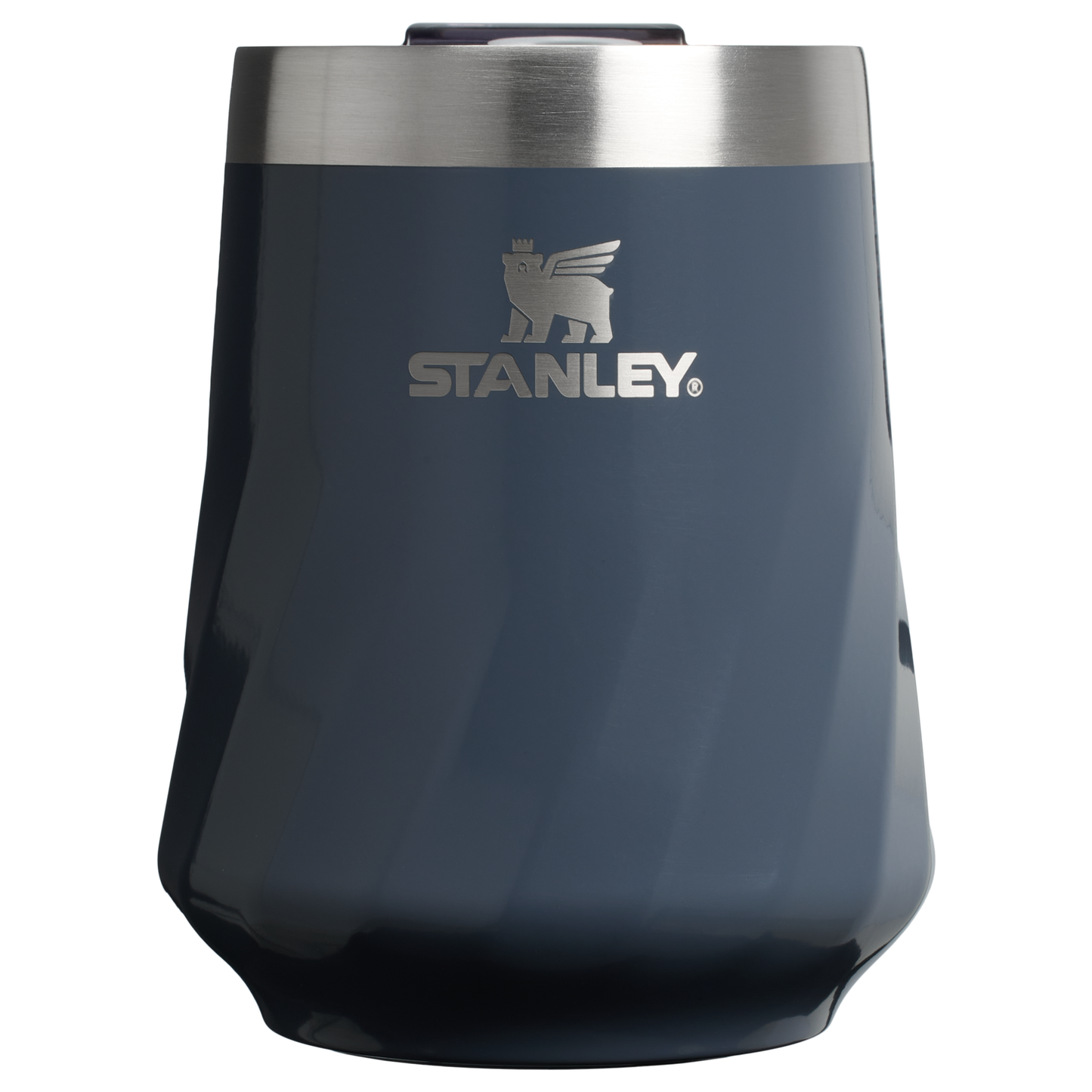 Vacuum Insulated Wine The Textured Reserve Wine Tumbler D141Z - Premium Insulated Egg-Shaped Wine Glass for Outdoors - Twilight Gloss