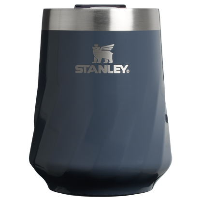 Vacuum Insulated Wine The Textured Reserve Wine Tumbler D141Z - Premium Insulated Egg-Shaped Wine Glass for Outdoors - Twilight Gloss