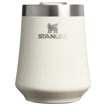 Shatterproof Luxury The Reserve Wine Tumbler D125V - Elegant Stemless Vacuum Insulated Wine Tumbler - Cream Gloss