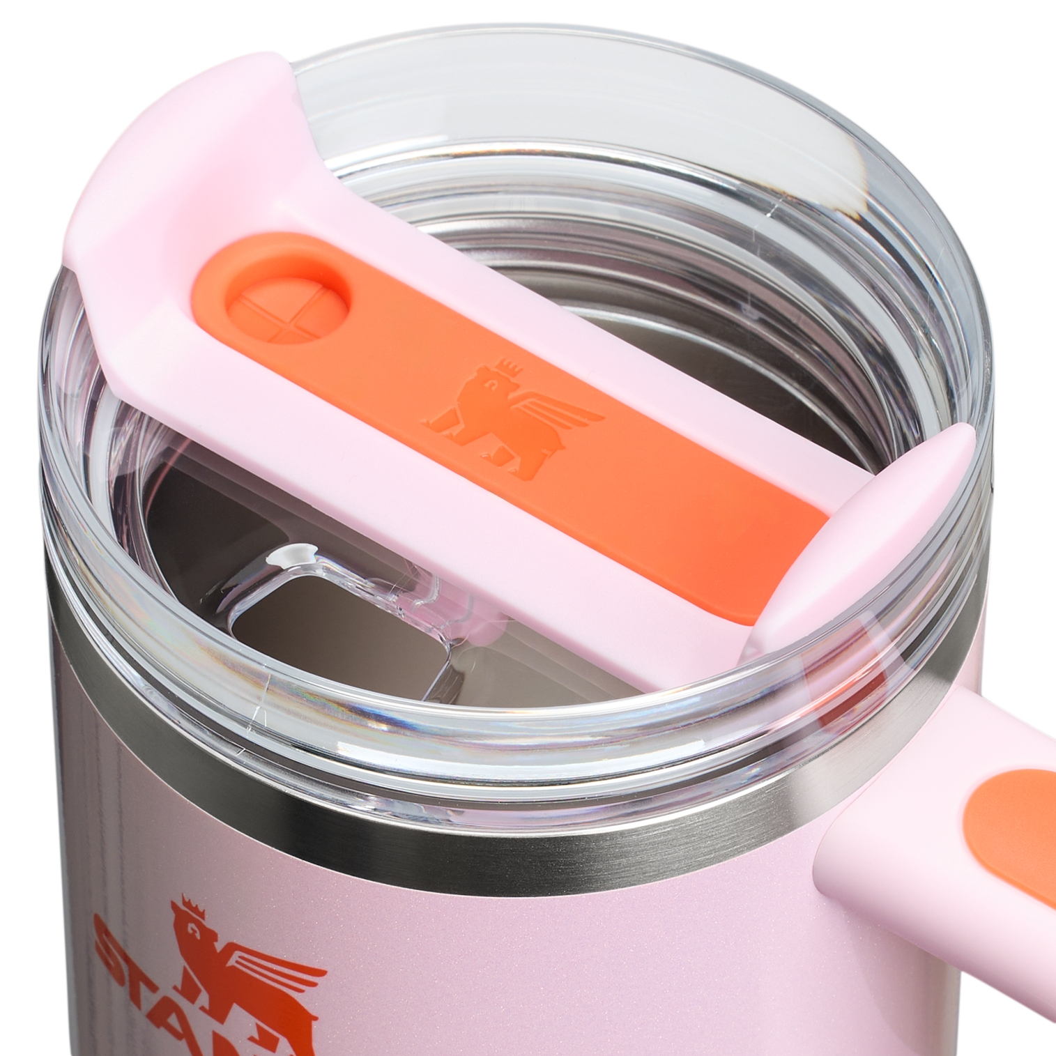 Large Capacity The Quencher H2.O Flowstate Tumbler with Handle | Stanley Create D309N - Double-Wall Vacuum Insulated Travel Tumbler with Straw Detail