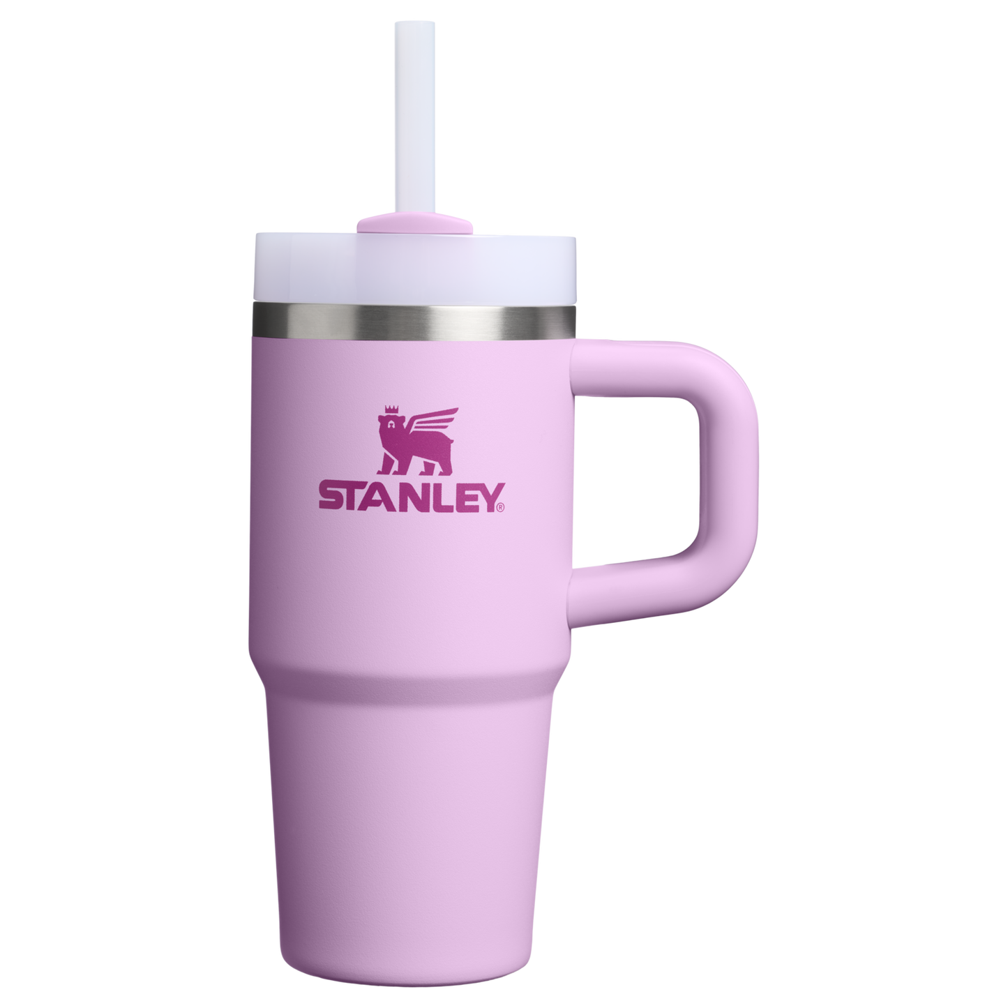 Splash-Resistant FlowState The Quencher H2.O Flowstate Tumbler | Stanley Create D291F - Double-Wall Vacuum Insulated Travel Tumbler with Straw - Soft Orchid