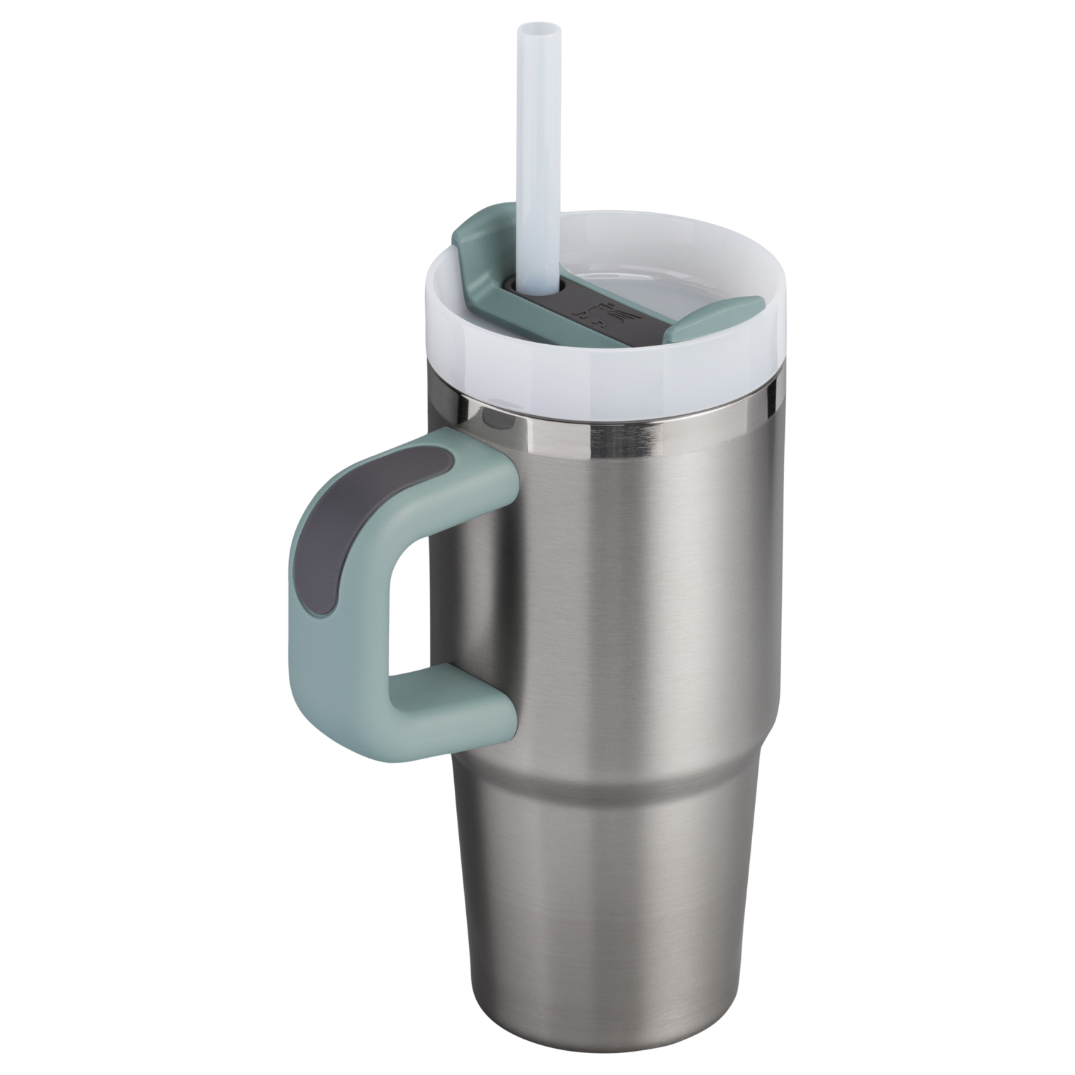 Splash-Resistant FlowState The Quencher H2.O Flowstate Tumbler | Stanley Create D291F - Double-Wall Vacuum Insulated Travel Tumbler with Straw Detail