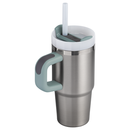 Large Capacity The Quencher H2.O Flowstate Tumbler D068Z - Double-Wall Vacuum Insulated Travel Tumbler with Straw Detail