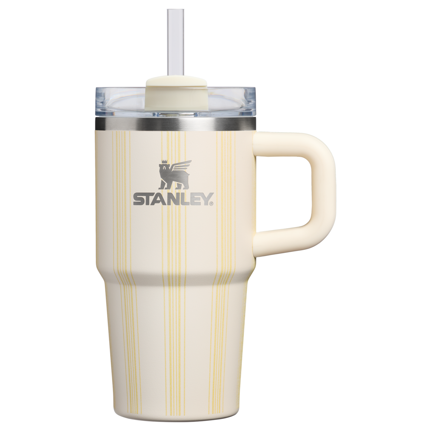 Large Capacity The Quencher H2.0 Flowstate Tumbler D344H - Premium Stainless Steel Straw Cup for All-Day Hydration - Cream Picnic Stripe