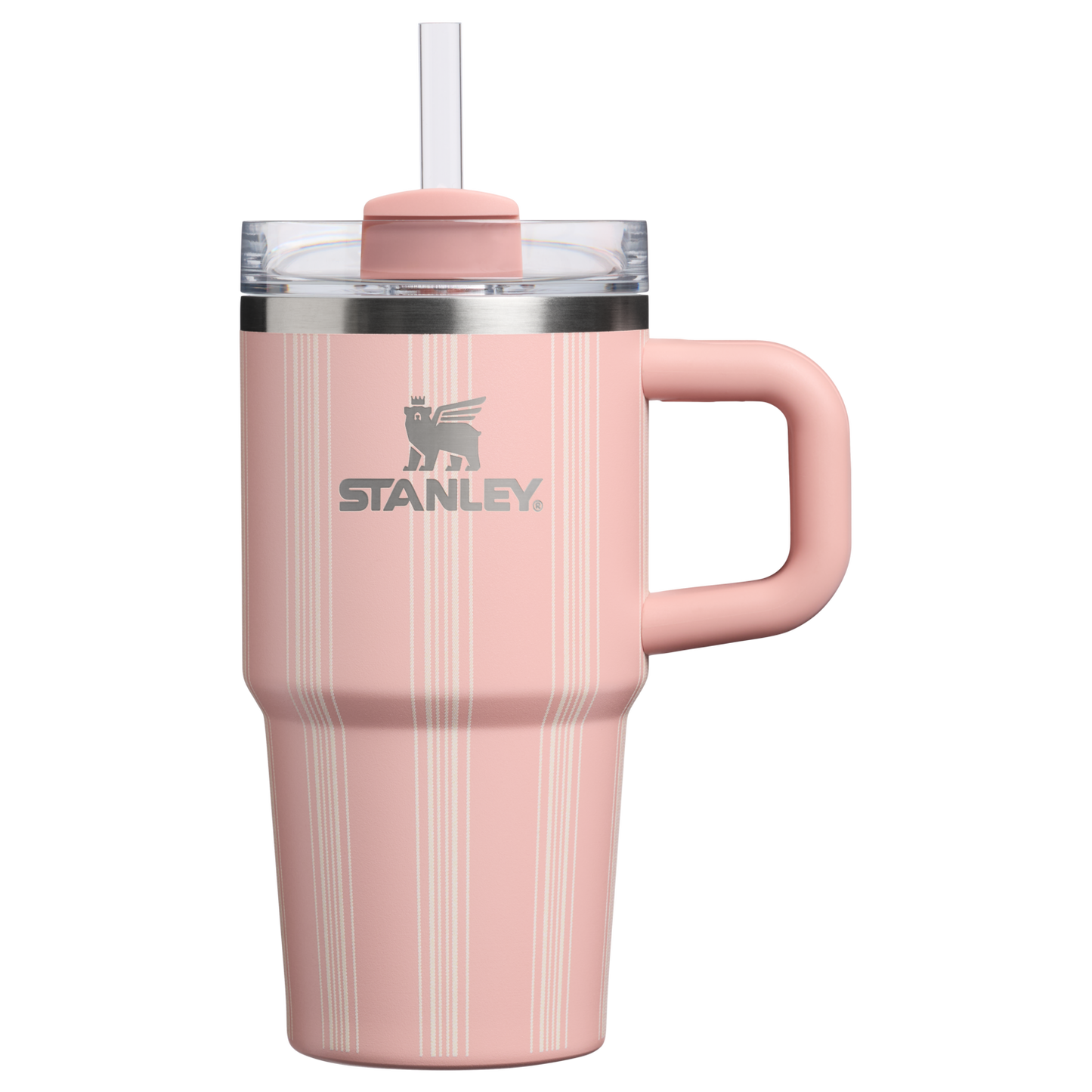 Large Capacity The Quencher H2.0 Flowstate Tumbler D344H - Premium Stainless Steel Straw Cup for All-Day Hydration - Peach Rose Picnic Stripe