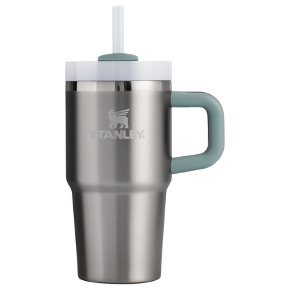 Large Capacity The Quencher H2.O Flowstate Tumbler with Handle | Stanley Create D309N - Double-Wall Vacuum Insulated Travel Tumbler with Straw Detail