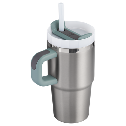 Insulated Travel The Quencher H2.O Flowstate Tumbler D251V - Double-Wall Vacuum Insulated Travel Tumbler with Straw Detail