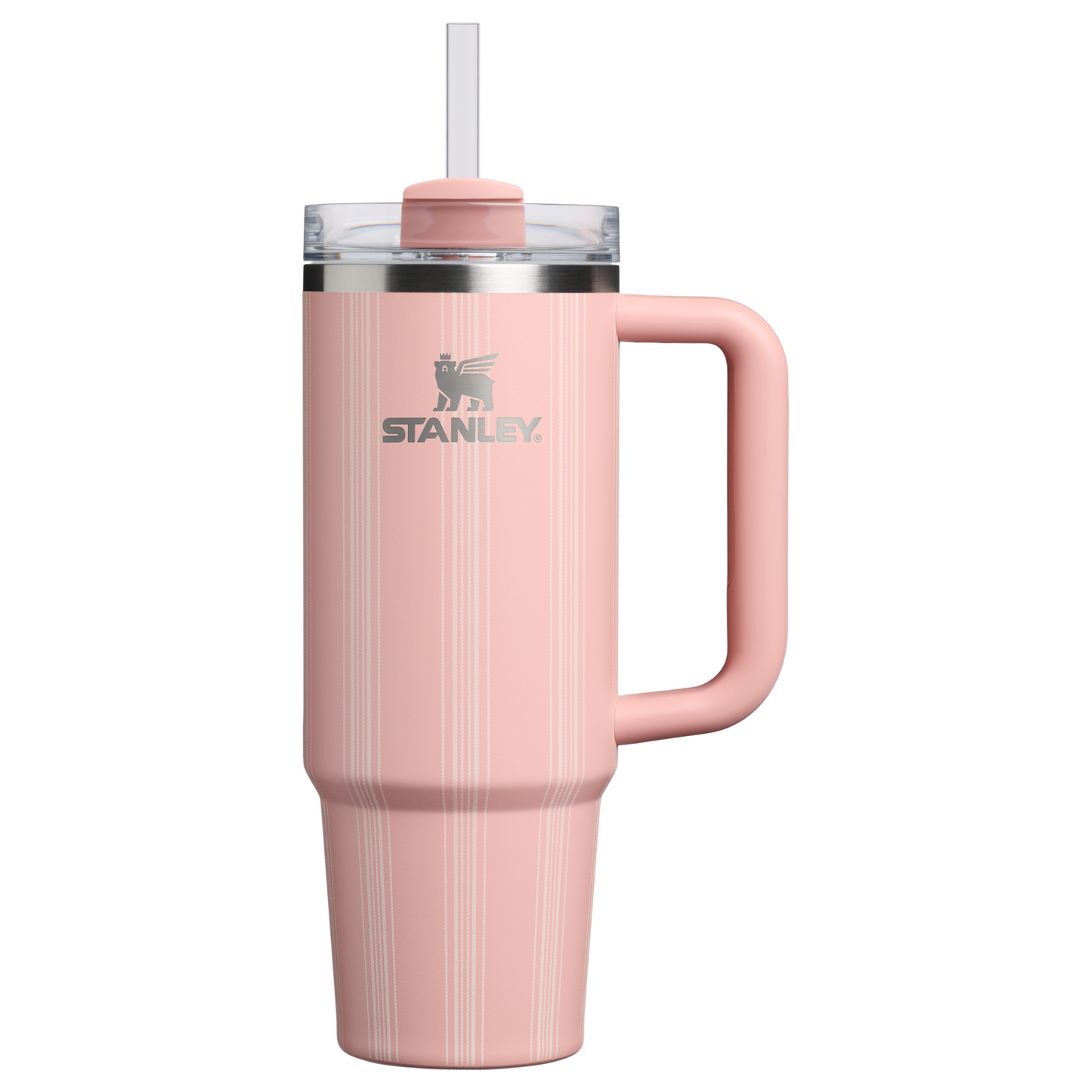 Insulated Travel The Quencher H2.0 Flowstate Tumbler D343V - Premium Stainless Steel Straw Cup for All-Day Hydration - Peach Rose Picnic Stripe