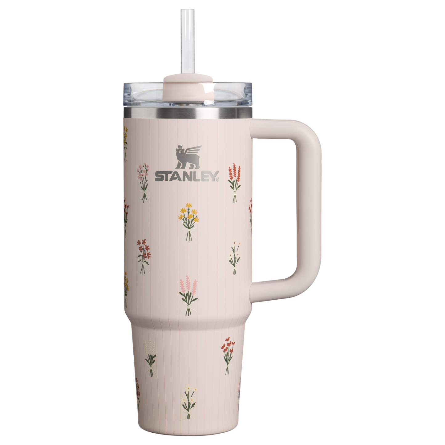 Splash-Resistant FlowState The Quencher H2.0 Flowstate Tumbler D363L - FlowState 3-Position Lid Insulated Travel Mug - Rose Quartz Bouquets