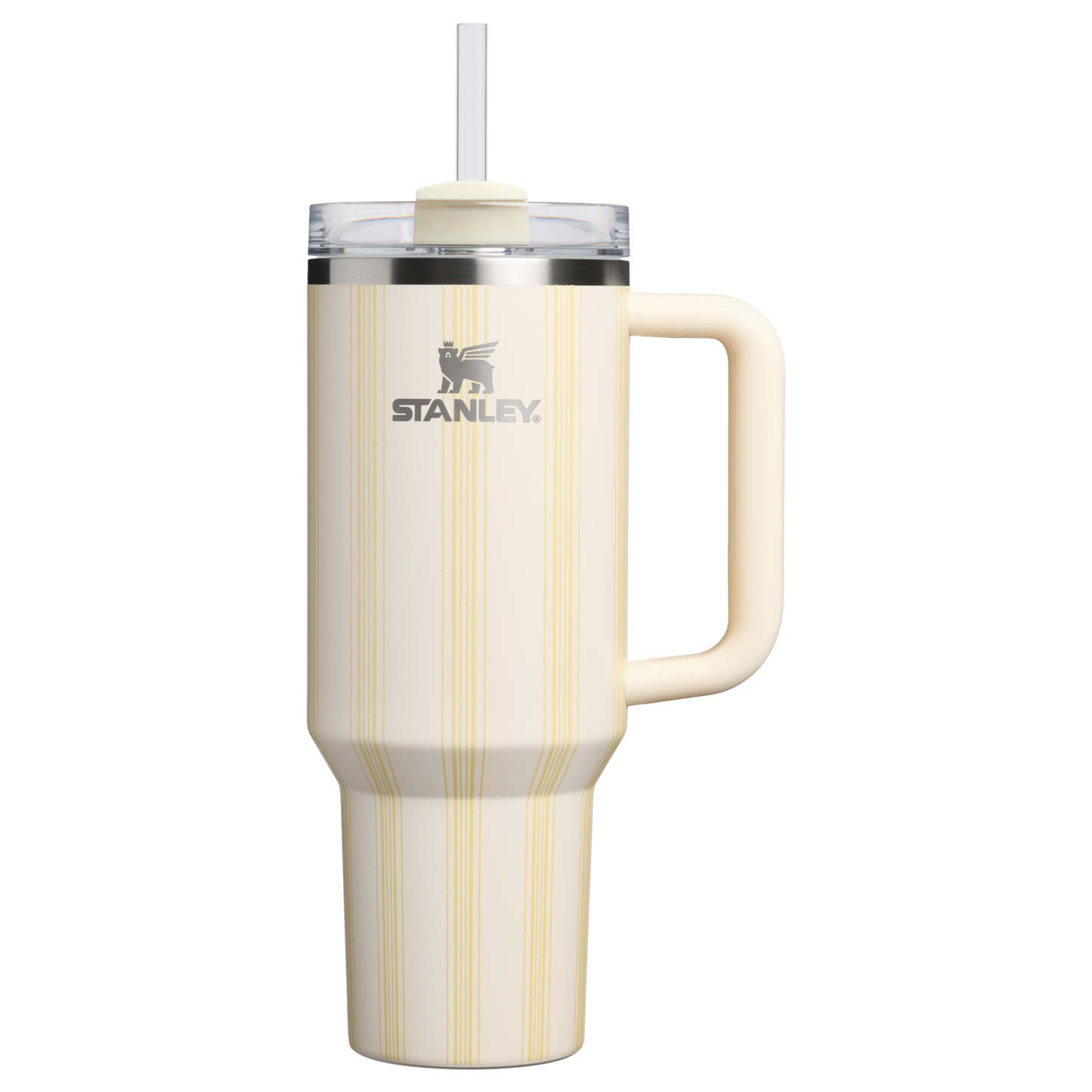 Splash-Resistant FlowState The Quencher H2.0 Flowstate Tumbler D342C - FlowState 3-Position Lid Insulated Travel Mug - Cream Picnic Stripe