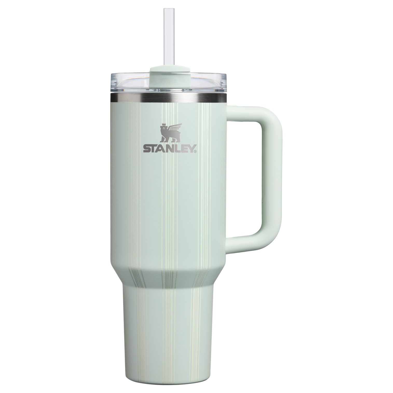 Splash-Resistant FlowState The Quencher H2.0 Flowstate Tumbler D342C - FlowState 3-Position Lid Insulated Travel Mug - Mist Picnic Stripe
