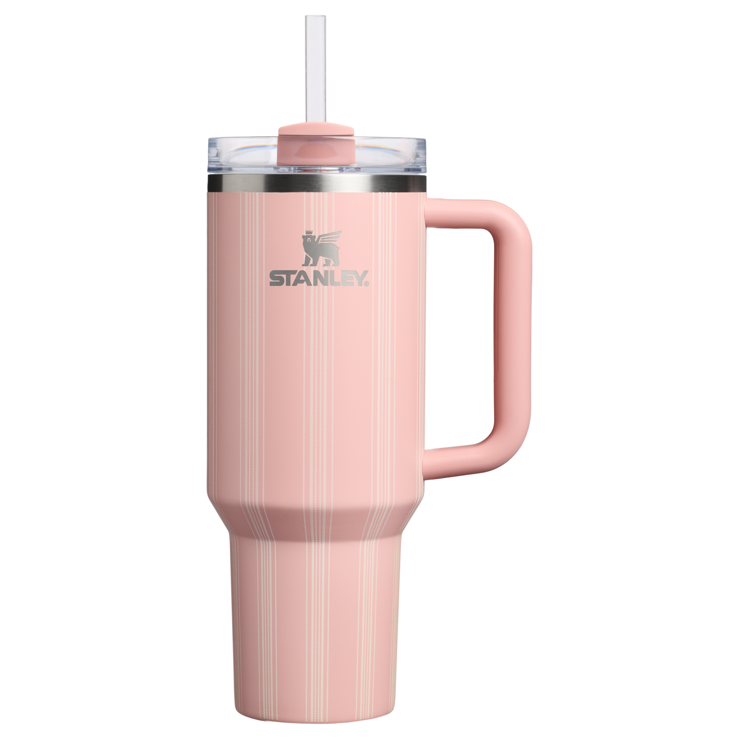 Splash-Resistant FlowState The Quencher H2.0 Flowstate Tumbler D342C - FlowState 3-Position Lid Insulated Travel Mug - Peach Rose Picnic Stripe