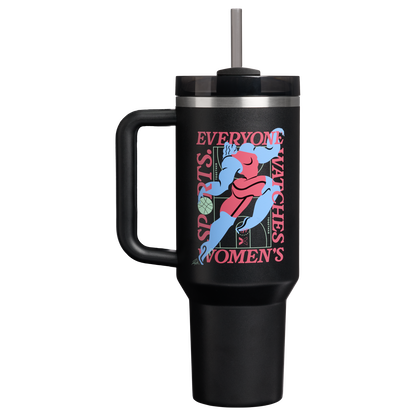 Double-Wall Vacuum The Quencher H2.0 Flowstate Tumbler D340Y - Premium Stainless Steel Straw Cup for All-Day Hydration - Tournament Black