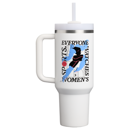 Double-Wall Vacuum The Quencher H2.0 Flowstate Tumbler D340Y - Premium Stainless Steel Straw Cup for All-Day Hydration - Tournament White