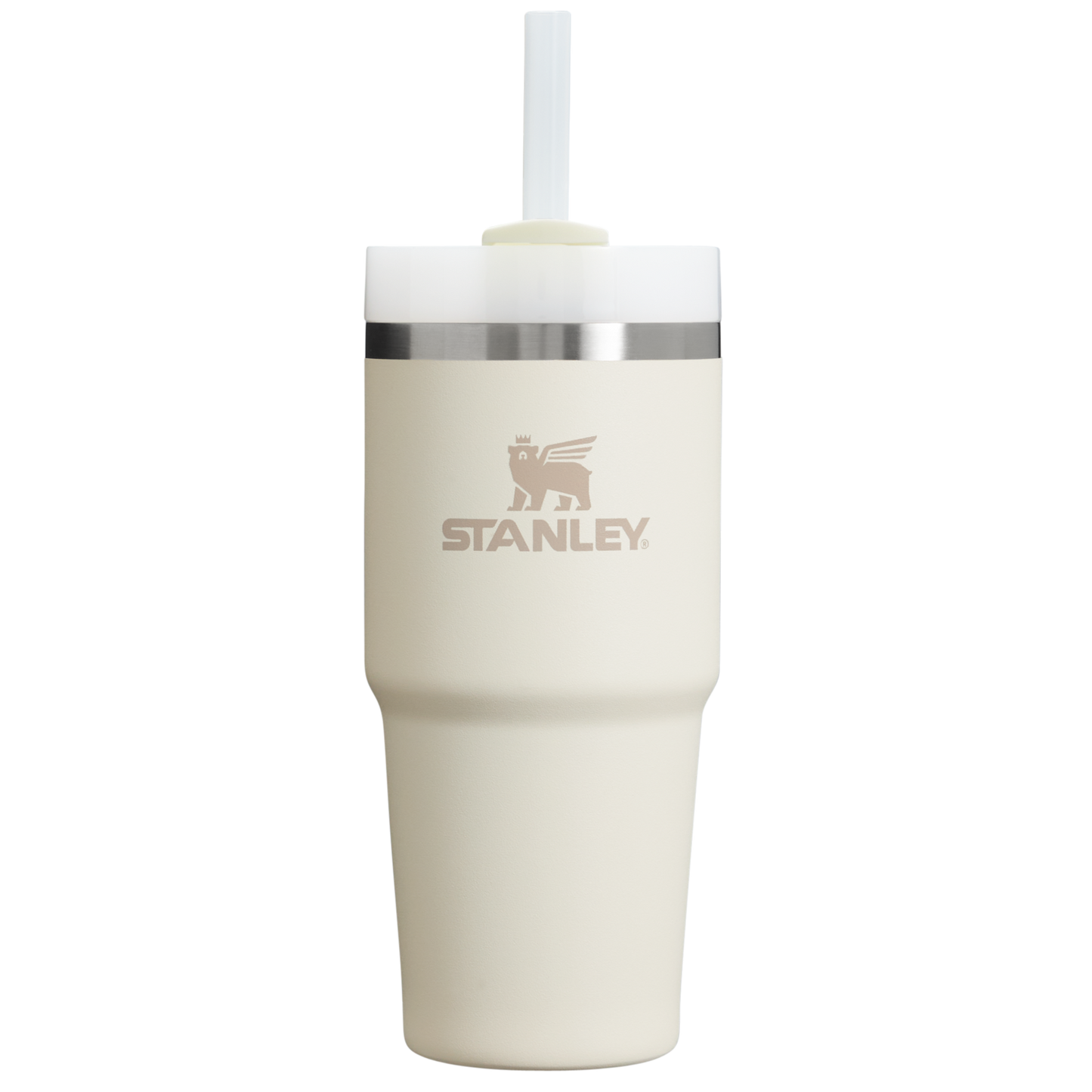 Insulated Travel The Quencher H2.0 Flowstate Tumbler D214X - Double-Wall Vacuum Insulated Travel Tumbler with Straw - Cream 2.0