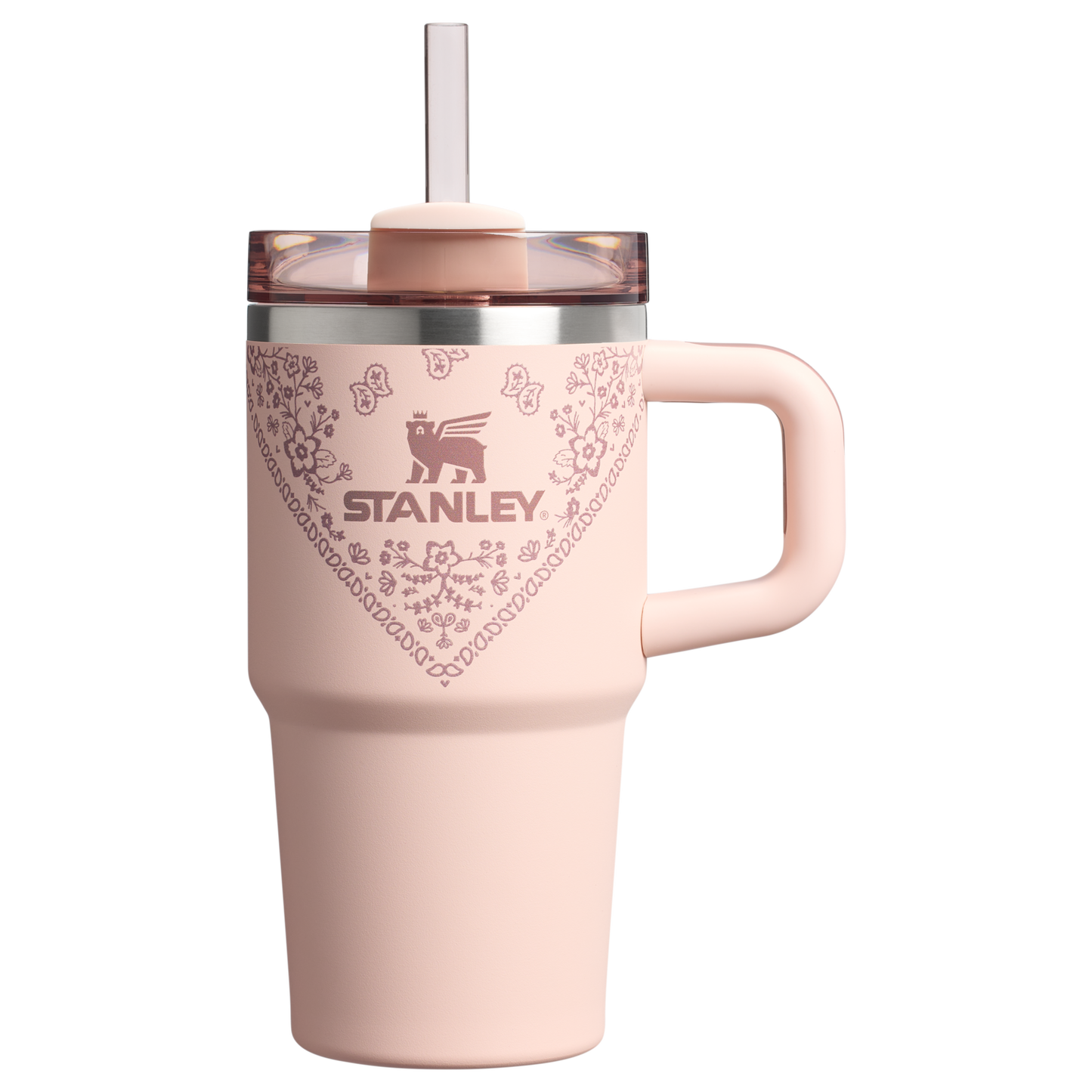 Insulated Travel The Quencher H2.O Flowstate Tumbler D124E - 40oz Large Capacity Car-Cup Friendly Quencher - Conch Floral