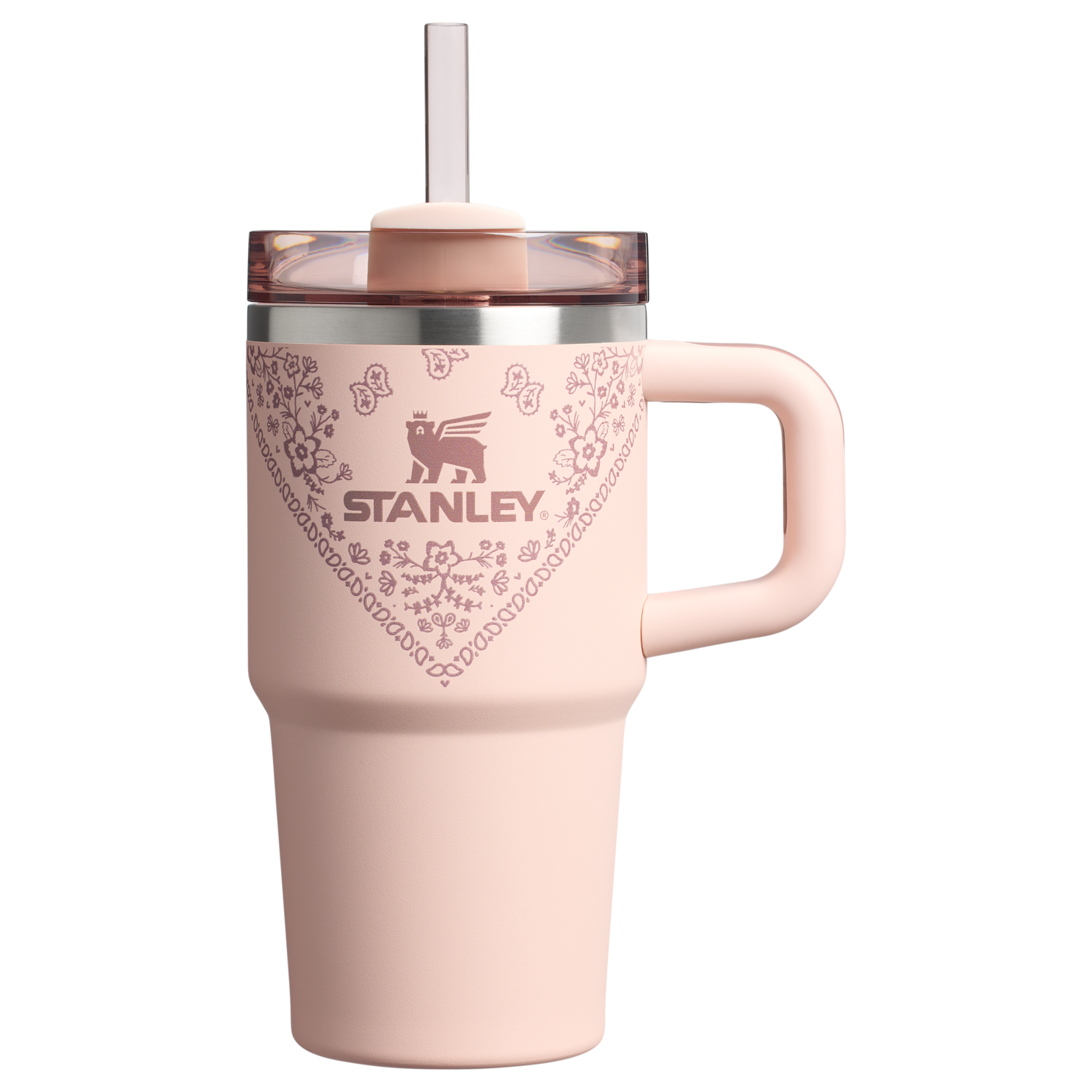Insulated Travel The Quencher H2.O Flowstate Tumbler D124E - 40oz Large Capacity Car-Cup Friendly Quencher - Conch Floral