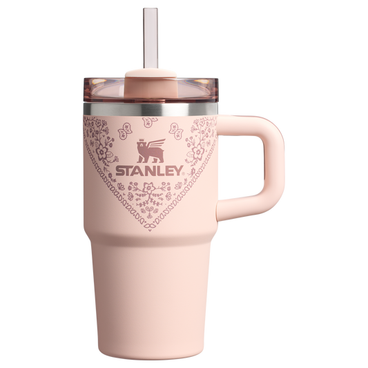 Insulated Travel The Quencher H2.O Flowstate Tumbler D124E - 40oz Large Capacity Car-Cup Friendly Quencher - Conch Floral