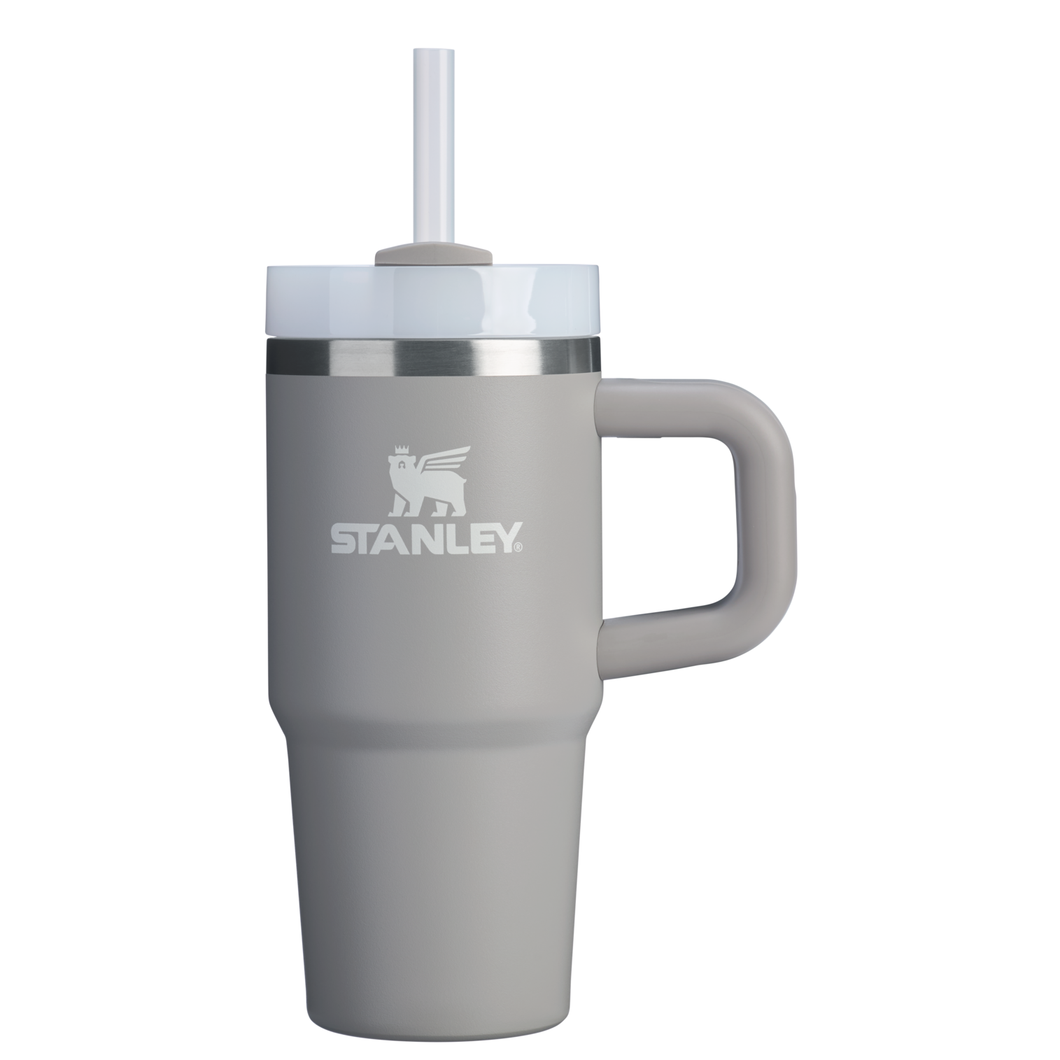 Large Capacity The Quencher H2.O Flowstate Tumbler D068Z - Double-Wall Vacuum Insulated Travel Tumbler with Straw - Ash
