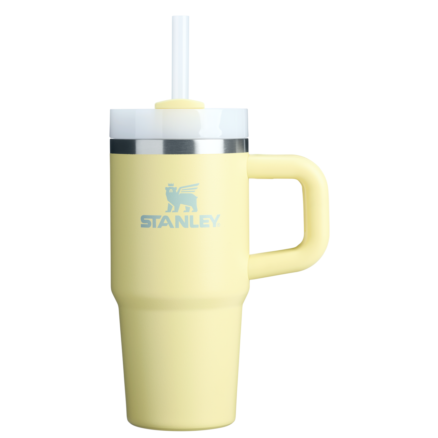 Splash-Resistant FlowState The Quencher H2.O Flowstate Tumbler | Stanley Create D291F - Double-Wall Vacuum Insulated Travel Tumbler with Straw Detail