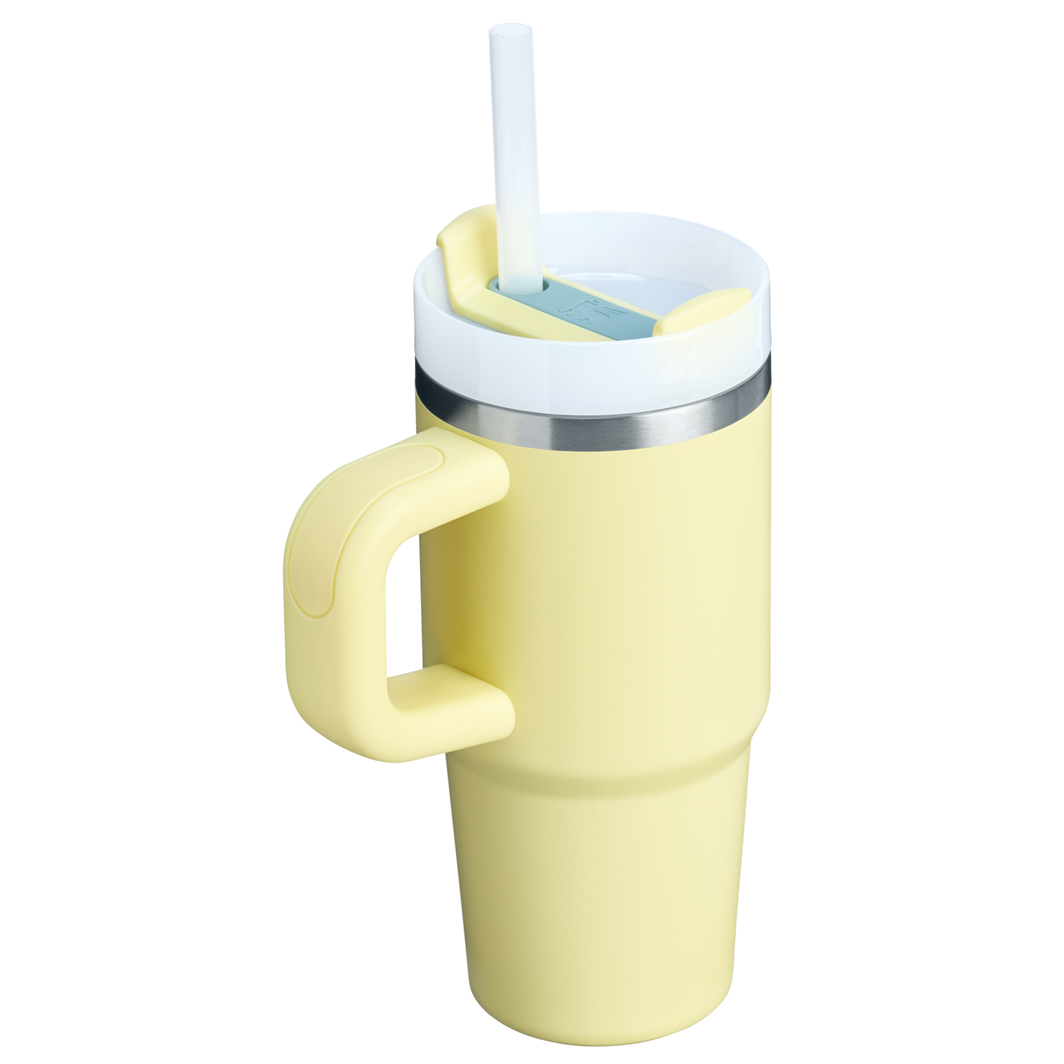 Splash-Resistant FlowState The Quencher H2.O Flowstate Tumbler | Stanley Create D291F - Double-Wall Vacuum Insulated Travel Tumbler with Straw Detail