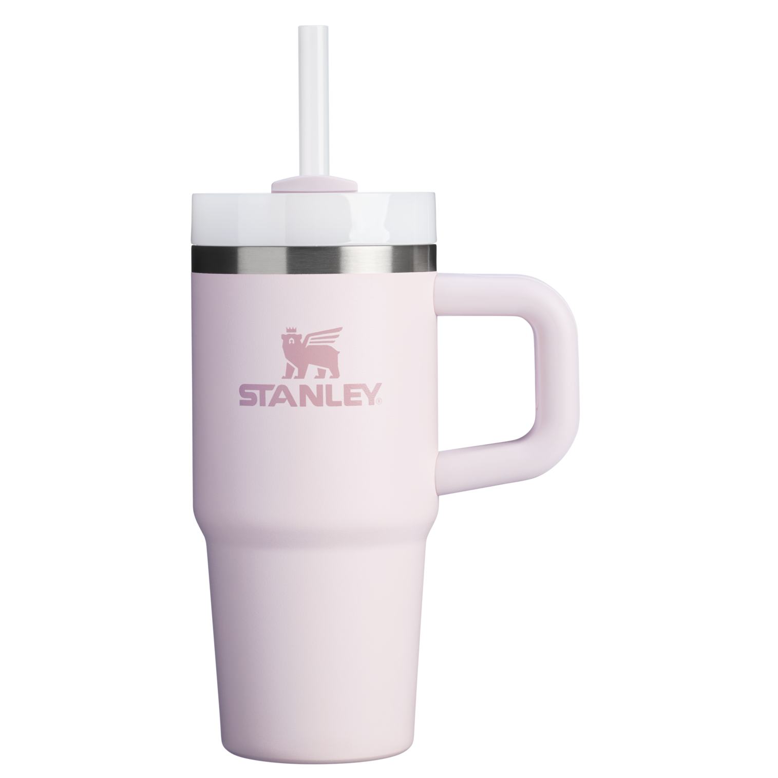 Large Capacity The Quencher H2.O Flowstate Tumbler D068Z - Double-Wall Vacuum Insulated Travel Tumbler with Straw - Rose Quartz 2.0