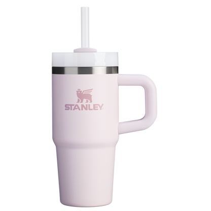 Large Capacity The Quencher H2.O Flowstate Tumbler D068Z - Double-Wall Vacuum Insulated Travel Tumbler with Straw - Rose Quartz 2.0