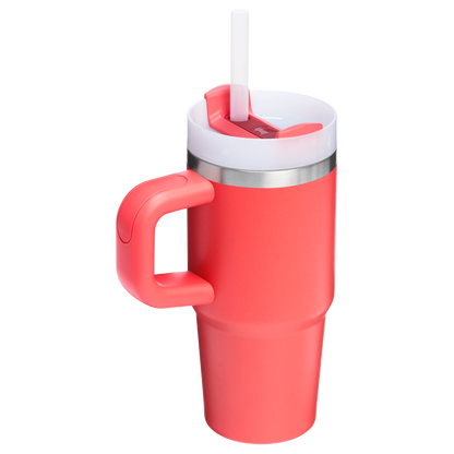Splash-Resistant FlowState The Quencher H2.O Flowstate Tumbler | Stanley Create D291F - Double-Wall Vacuum Insulated Travel Tumbler with Straw Detail