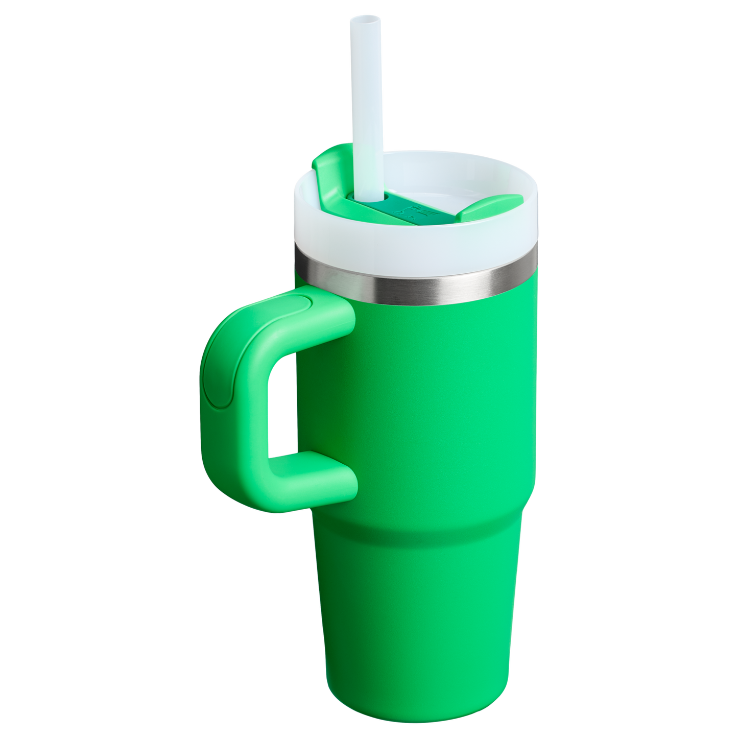 Splash-Resistant FlowState The Quencher H2.O Flowstate Tumbler | Stanley Create D291F - Double-Wall Vacuum Insulated Travel Tumbler with Straw Detail
