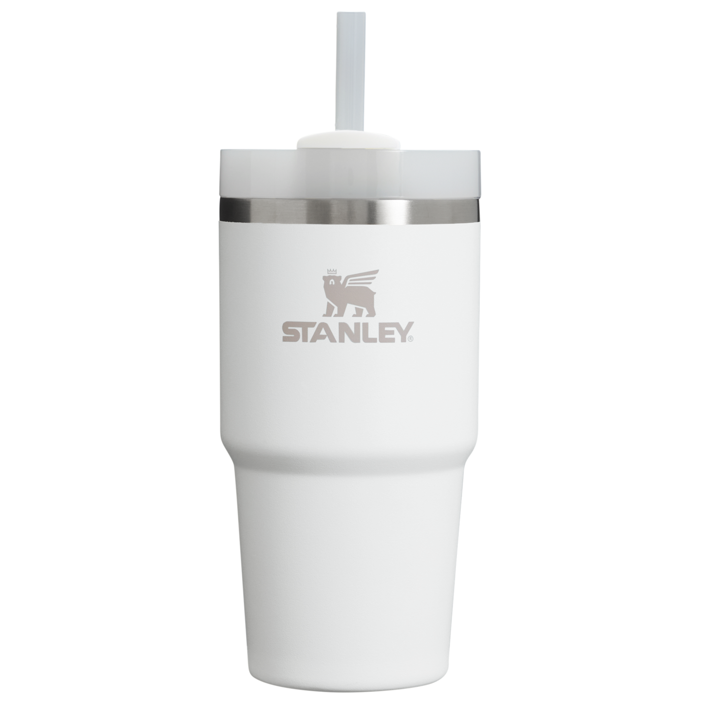Splash-Resistant FlowState The Quencher H2.0 Flowstate Tumbler D030T - Double-Wall Vacuum Insulated Travel Tumbler with Straw - Frost
