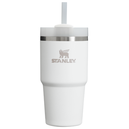 Splash-Resistant FlowState The Quencher H2.0 Flowstate Tumbler D030T - Double-Wall Vacuum Insulated Travel Tumbler with Straw - Frost