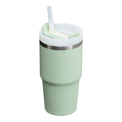 Splash-Resistant FlowState The Quencher H2.0 Flowstate Tumbler D030T - Double-Wall Vacuum Insulated Travel Tumbler with Straw Detail