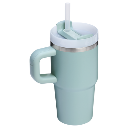 Splash-Resistant FlowState The Quencher H2.0 Flowstate Tumbler D030T - Double-Wall Vacuum Insulated Travel Tumbler with Straw Detail