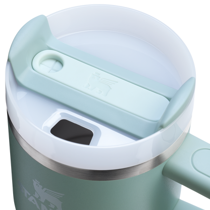 Splash-Resistant FlowState The Quencher H2.0 Flowstate Tumbler D030T - Double-Wall Vacuum Insulated Travel Tumbler with Straw Detail