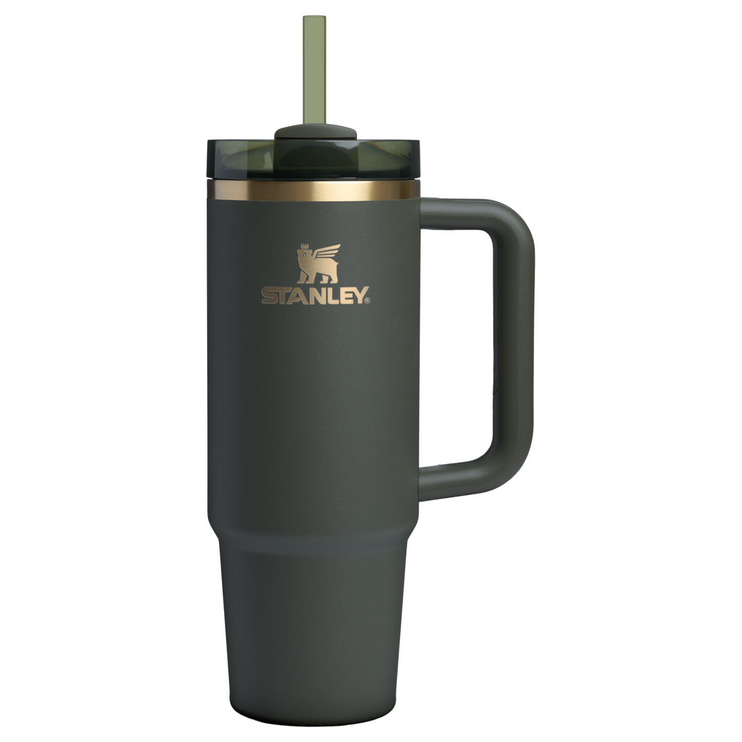 Splash-Resistant FlowState The Quencher H2.0 Flowstate Tumbler | Stanley Create D331C - Double-Wall Vacuum Insulated Travel Tumbler with Straw Detail