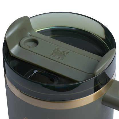 Splash-Resistant FlowState The Quencher H2.0 Flowstate Tumbler | Stanley Create D331C - Double-Wall Vacuum Insulated Travel Tumbler with Straw Detail