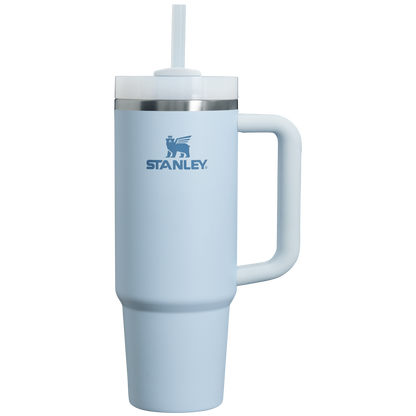 Splash-Resistant FlowState The Quencher H2.0 Flowstate Tumbler | Stanley Create D331C - Double-Wall Vacuum Insulated Travel Tumbler with Straw Detail