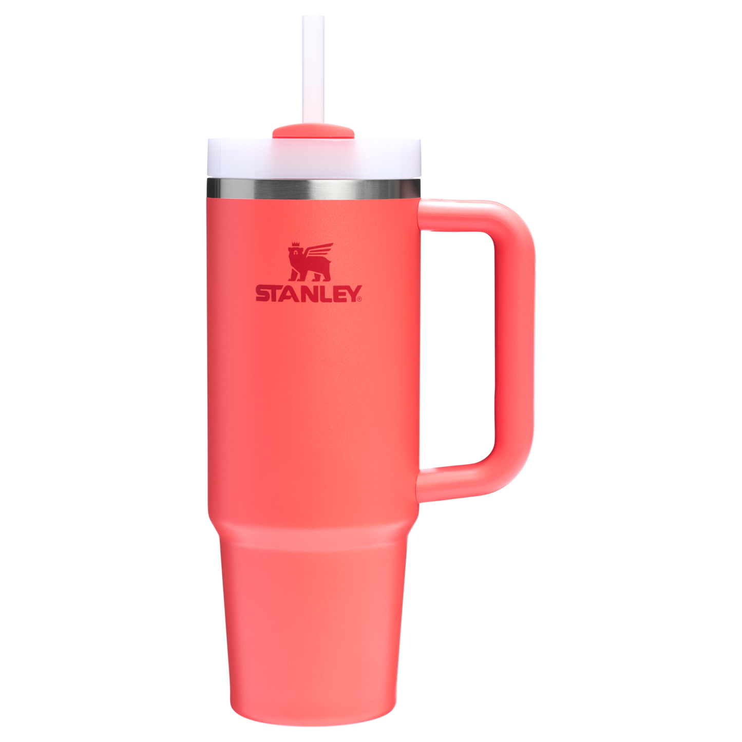 Splash-Resistant FlowState The Quencher H2.0 Flowstate Tumbler | Stanley Create D331C - Double-Wall Vacuum Insulated Travel Tumbler with Straw Detail