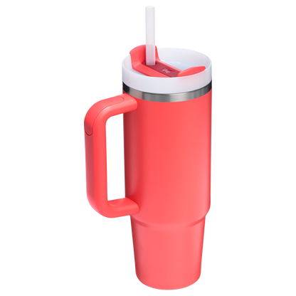 Splash-Resistant FlowState The Quencher H2.0 Flowstate Tumbler D030T - Double-Wall Vacuum Insulated Travel Tumbler with Straw Detail